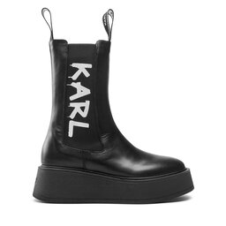 KARL LAGERFELD Kotníková obuv s elastickým prvkem KARL LAGERFELD KL42460 Černá