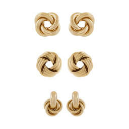 Aldo 3er-Set Ohrringe Aldo Knottlove 13939708 Goldfarben