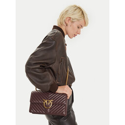 PINKO Handtasche PINKO Love One Classic Dc AI 24-25 PLTT 100941 A0GK Dunkelrot