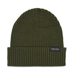 Calvin Klein Czapka Calvin Klein Classic Cotton Rib Beanie K50K510982 Dark Olive MRZ