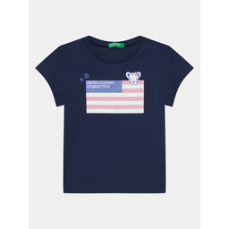 United Colors Of Benetton United Colors Of Benetton Majica 3I1XG10D6 Mornarsko modra Regular Fit