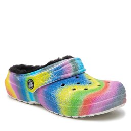 Crocs Παντόφλες Crocs Classic Lined Spray Dye Clog K 208081 White/Multi