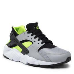 Nike Обувки Nike Huarache Run (Gs) 654275 015 Wolf Grey/Black/Electric Green