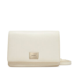 Calvin Klein Borsetta Calvin Klein Hardware Flap Crossbody K60K612967 Écru