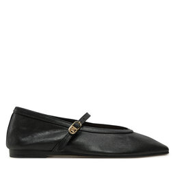 Tommy Hilfiger Балеринки Tommy Hilfiger Ballerina Maryjane Soft Leather FW0FW08354 Черен