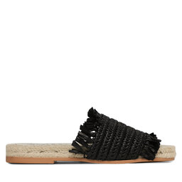 Manebi Espadryle Manebi Fringed Knots Raffia Jute Sandals V 3.1 Y0 Czarny