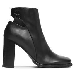 

Ботильйони Calvin Klein Jeans Heel Zip Boot Lth YW0YW01070 Triple Black BEH, Чорний