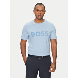 BOSS BOSS Marškinėliai Tape Logo 50530990 Žydra Regular Fit