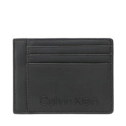 Calvin Klein Θήκη πιστωτικών καρτών Calvin Klein Rubberized Id Cardholder K50K509602 Ck Black BAX
