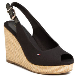 Tommy Hilfiger Εσπαντρίγιες Tommy Hilfiger Iconic Elena Sling Back Wedge FW0FW04789 Black BDS