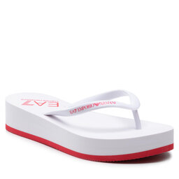 EA7 Emporio Armani Šlepetės per pirštą EA7 Emporio Armani XFQ013 XK085 Q718 White/High Risk