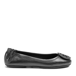 Tory Burch Μπαλαρίνες Tory Burch Minnie Travel Ballet With Logo 49350 Μαύρο