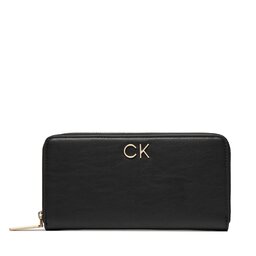 Calvin Klein Portafoglio grande da donna Calvin Klein Re-Lock Z/A Wallet Lg K60K609699 Ck Black BEH