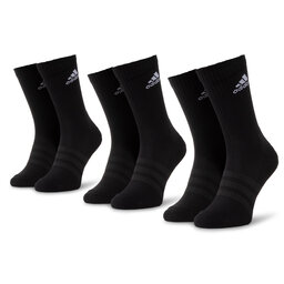 adidas Σετ 3 ζευγάρια ψηλές κάλτσες unisex adidas Cush Crw 3Pp DZ9357 Black/Black/White