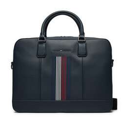 Tommy Hilfiger Brašna na notebook Tommy Hilfiger Coated Canvas Computer Bag AM0AM12492 Tmavomodrá