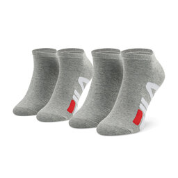 Fila Set di 2 paia di calzini corti unisex Fila Invisible F9199 Grey