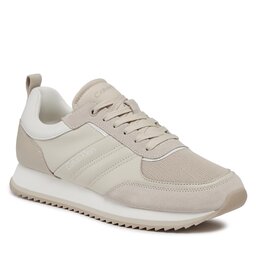 Calvin Klein Sneakersy Calvin Klein Low Top Lace Up Mix HM0HM01280 Dk Ecru Mix 0F7