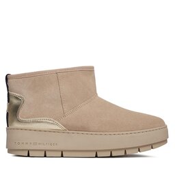 Tommy Hilfiger Śniegowce Tommy Hilfiger Metallic Suede Snowboot FW0FW07850 Beżowy