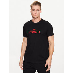4F 4F T-Shirt 4FSS23TTSHM539 Μαύρο Regular Fit