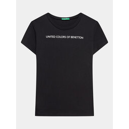United Colors Of Benetton United Colors Of Benetton T-Shirt 3096C10D2 Μαύρο Regular Fit
