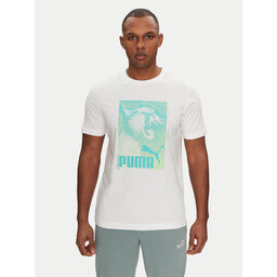 Puma Puma Marškinėliai Graphics Photoprint 684836 Balta Regular Fit