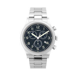 Timex Zegarek Timex Waterbury Traditional Chronograph TW2W48200 Srebrny