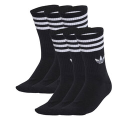 adidas Омплект 6 чифта дълги чорапи унисекс adidas 3-Stripes JV7411 Черен