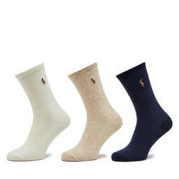 Polo Ralph Lauren Moteriškų ilgų kojinių komplektas (3 poros) Polo Ralph Lauren 455923549002 Spalvota