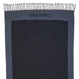 

Шаль Calvin Klein Fringes Monogram Scarf 100X200 K60K611118 Ck Black BAX, Чорний