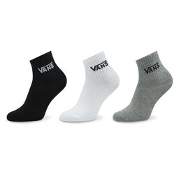 Vans Σετ 3 ζευγάρια ψηλές κάλτσες γυναικείες Vans Half Crew Sock VN00073EIZH1 Black Assorted
