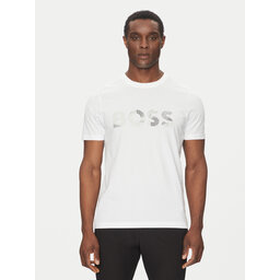 BOSS BOSS Camiseta Glamping 50537834 Blanco Regular Fit