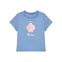 United Colors Of Benetton United Colors Of Benetton Camiseta 3I1XG10JJ Azul Regular Fit