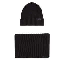 Calvin Klein Gorro y bufanda Calvin Klein Gs Classic Cotton Scarf+Beanie K50K511021 Ck Black BAX