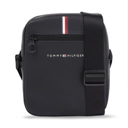 Tommy Hilfiger Kleine Umhängetasche Tommy Hilfiger Th Essential Pique Mini Reporter AM0AM11544 Black BDS