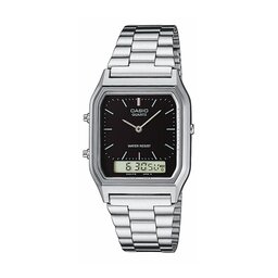Casio Zegarek Casio AQ-230A-1DMQYES Black/Silver