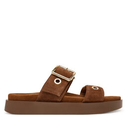Inuikii Pantoletten Inuikii Tilda Buckle 1004.003.0631 Dunkelbraun