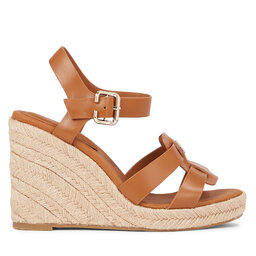 Tommy Hilfiger Alpargatas Tommy Hilfiger Espadrille High Wedge Leather FW0FW07925 Marrón
