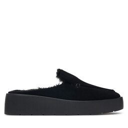 Calvin Klein Pantoletten Calvin Klein Flatform Mule Suede WL HW0HW03182 Schwarz