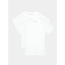 United Colors Of Benetton United Colors Of Benetton Set dveh majic 3OP80M018 Bela Regular Fit