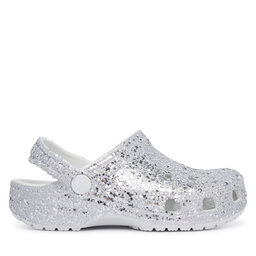 Crocs Pantoletten Crocs Classic Dazzle Glitter Clog K 213915 Silberfarben
