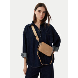 Calvin Klein Handtasche Calvin Klein Webbing 2X Strap Camera Bag LV04F3656G Beige