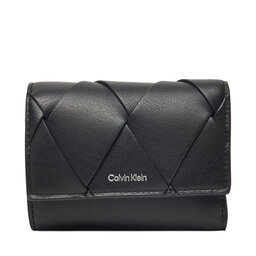 Calvin Klein Sieviešu maks Calvin Klein Ck Woven Small Trifold K60K612953 Melns
