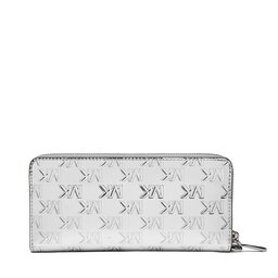 

Великий жіночий гаманець MICHAEL Michael Kors Large Logo Embossed 34H3SJ6T3U Silver, Срібний