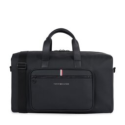 Tommy Hilfiger Torba Tommy Hilfiger Th Essential Pique Duffle AM0AM11539 Black BDS