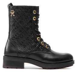 Tommy Hilfiger Μποτάκια Tommy Hilfiger Th Monogram Biker Boot FW0FW06817 Μαύρο
