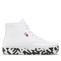 

Снікерcи Tommy Jeans Cups. Print Logo Mid EN0EN02065 White 0K4, Білий