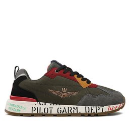 

Снікерcи Aeronautica Militare 222SC214CT3059 Verde Militare/Blu/Black 94253, Хакі