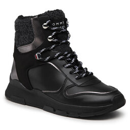 Tommy Hilfiger Stövletter Tommy Hilfiger Outdoor Bootie FW0FW06074 Black BDS