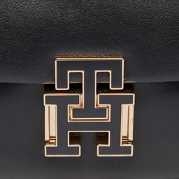 

Сумка Tommy Hilfiger Pushlock Leather Flap Crossover AW0AW16084 Black BDS, Чорний