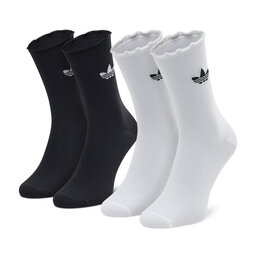 adidas Комплект 2 чифта дълги чорапи мъжки adidas Ruffle Crw 2Pp HC9532 Черен